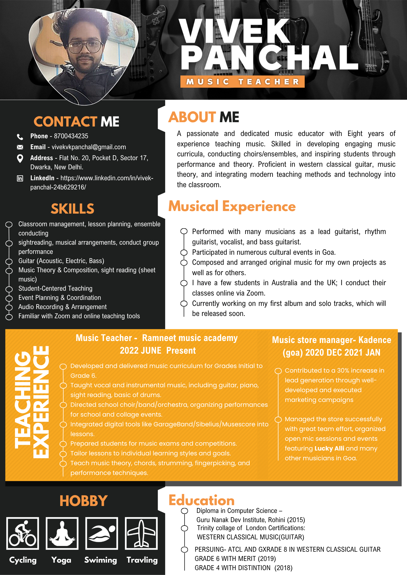 Vivek Music Teacher Template